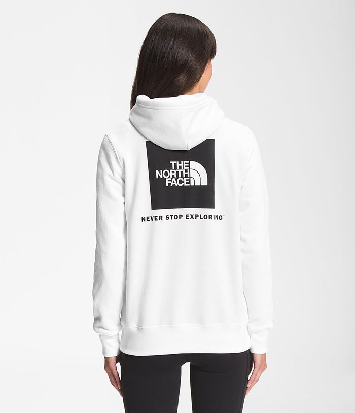 The North Face Box NSE Pullover Womens Hoodie White 876209-KDF